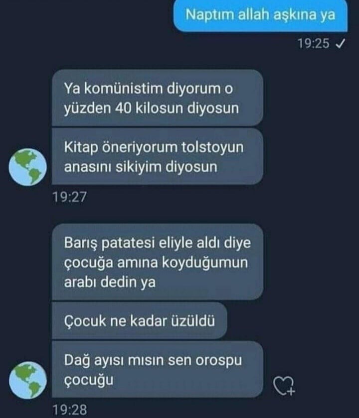 Naptım allah aşkına ya...