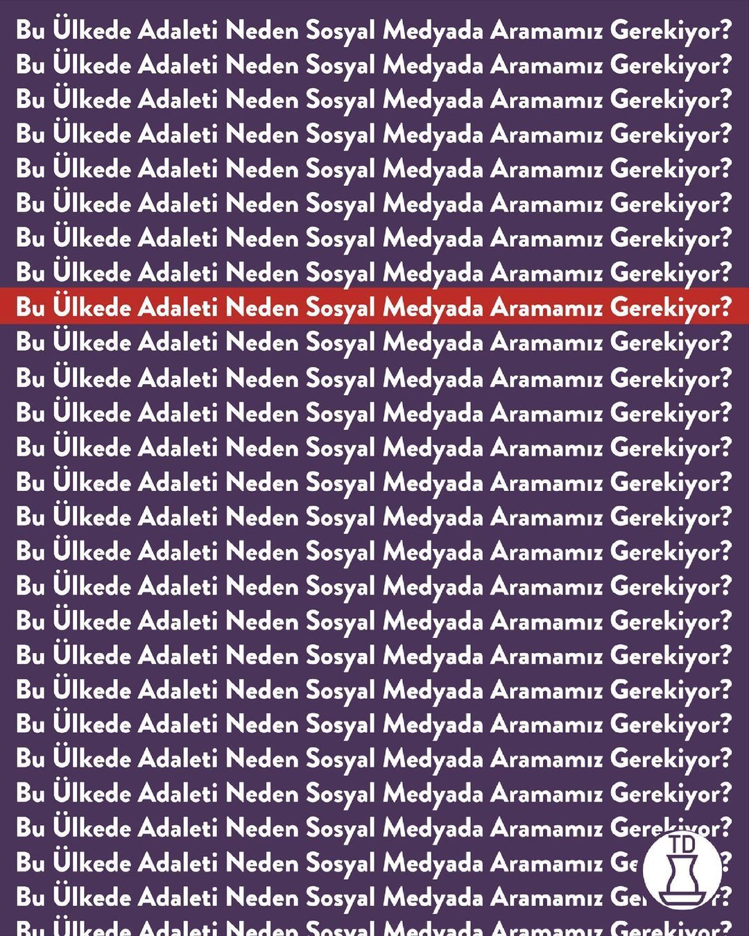 Adaleti sosyal medya...