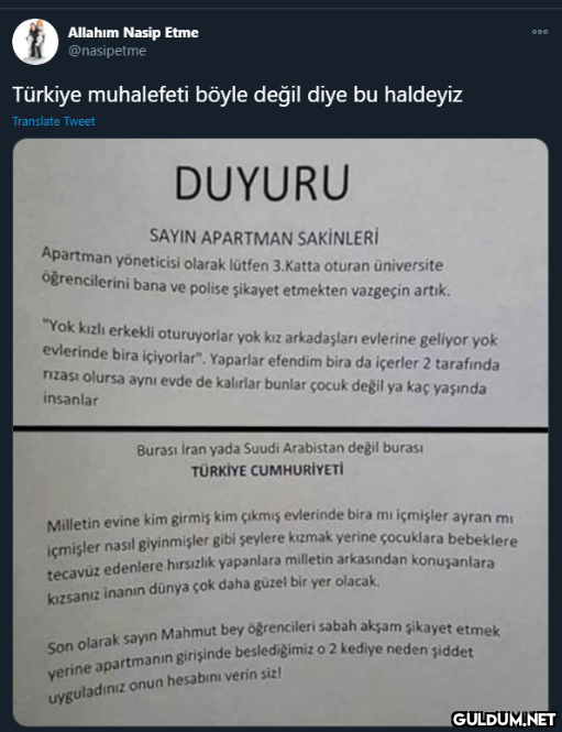 Allahım Nasip Etme...