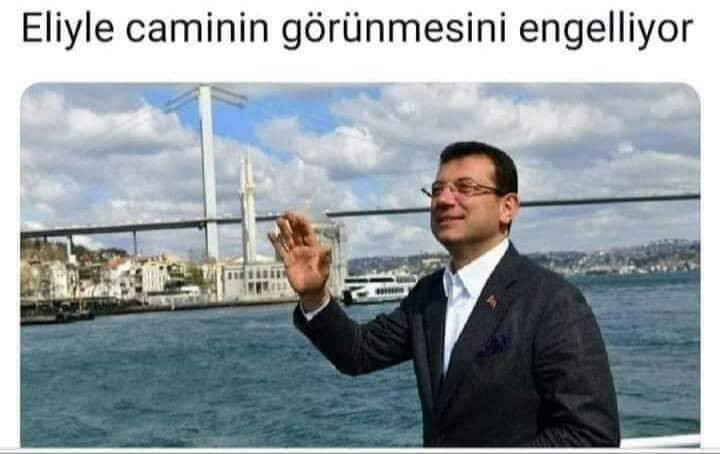 Eliyle caminin görünmesini...