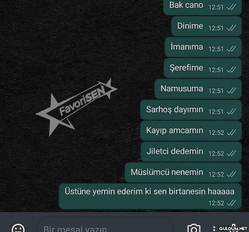 Valla ben inandım    Bak...