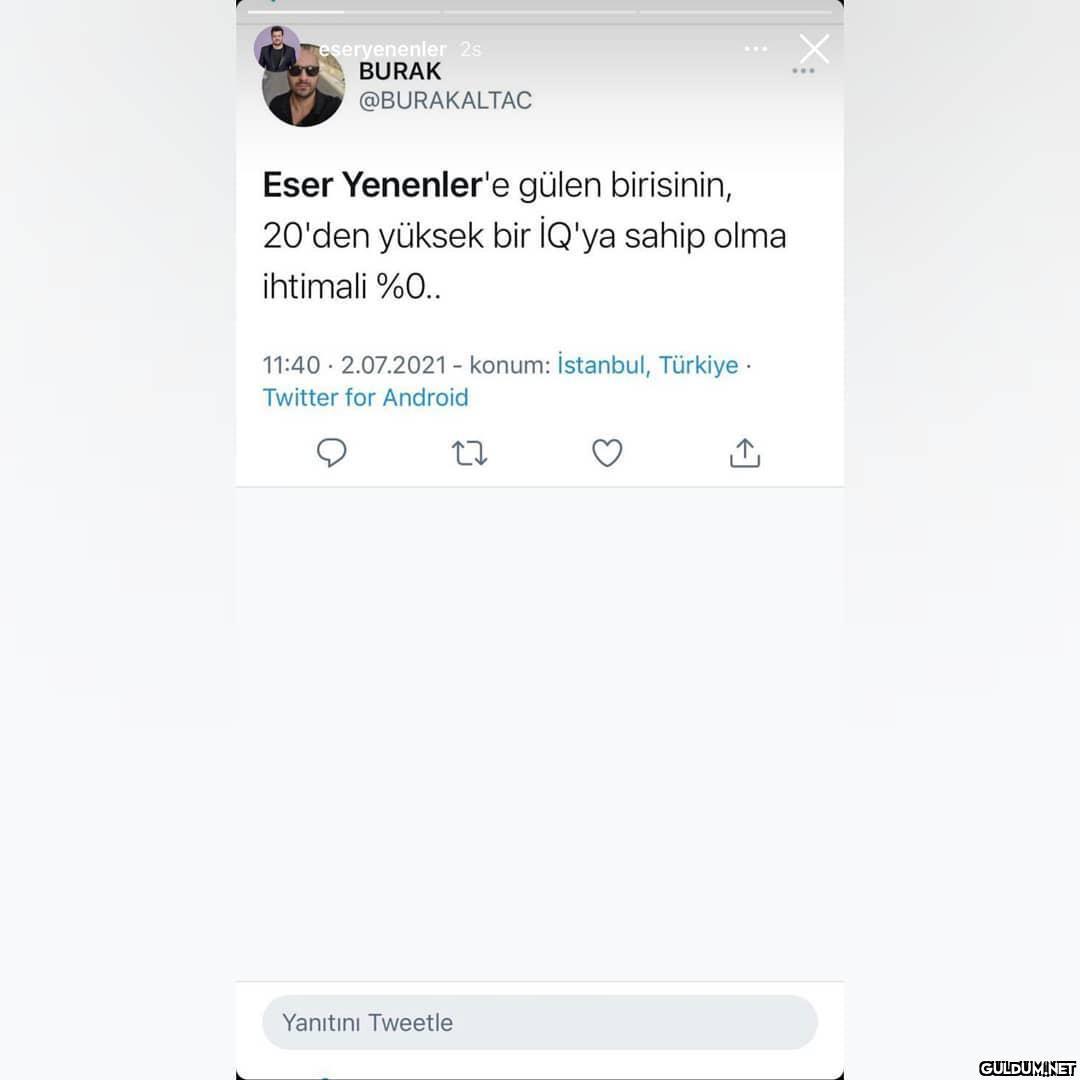 Eser Yenenler adamın...