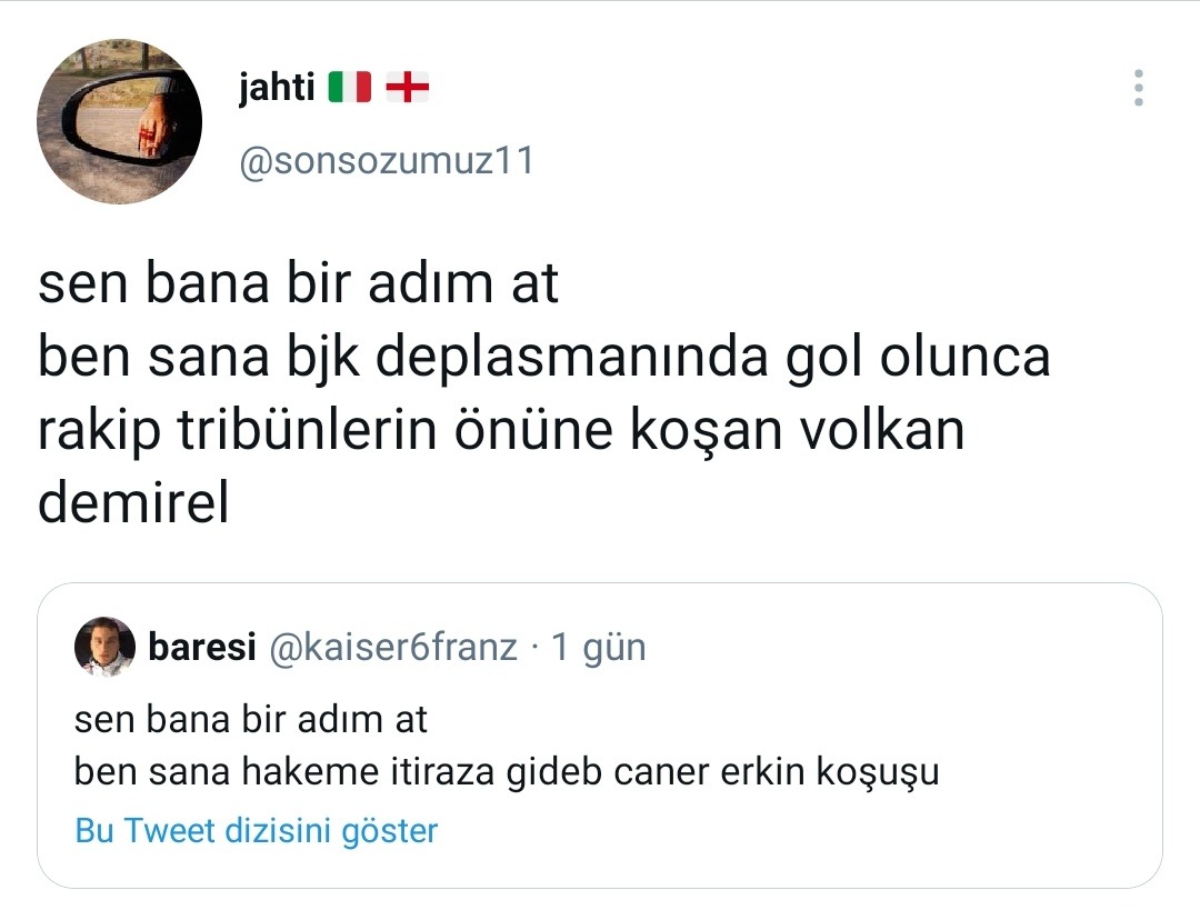 Aynen erkekler romantik...