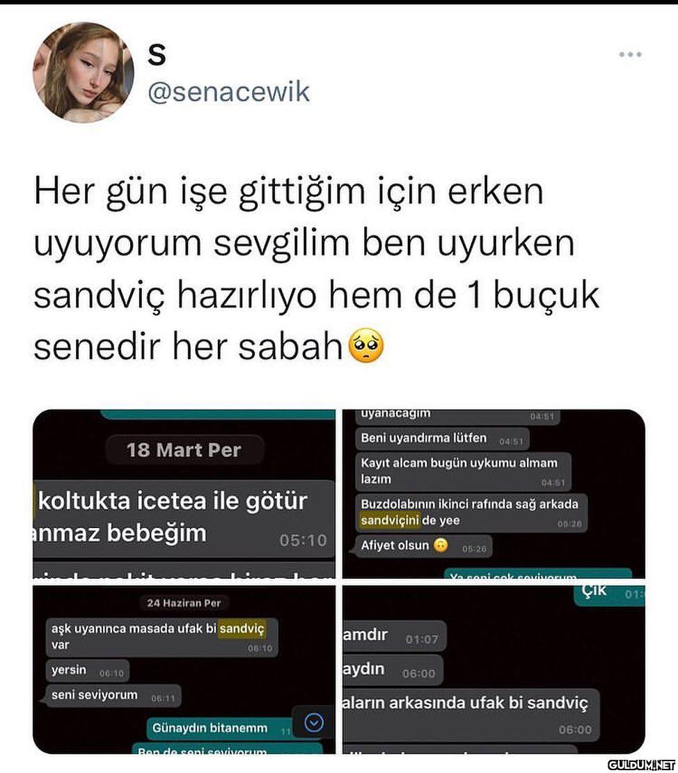 ... @senacewik Her gün işe...