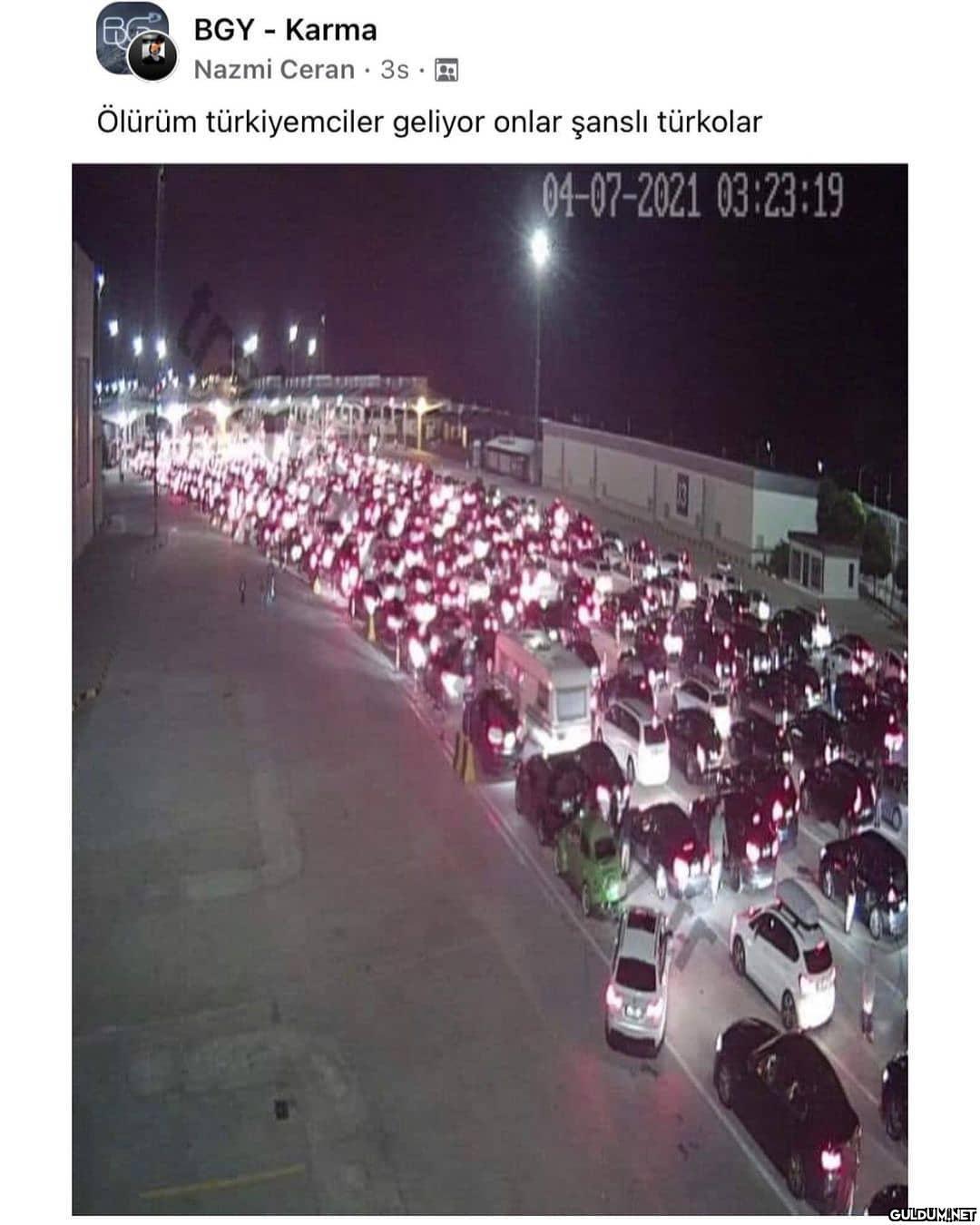 Gurbetçiler ülkeye giriş...