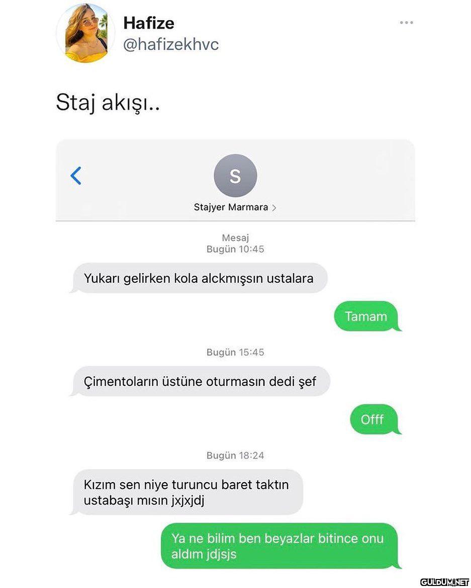 " Ahahahshj  Hafize...