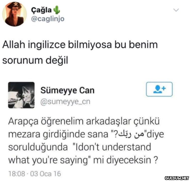 " Çağla @caglinjo Allah...