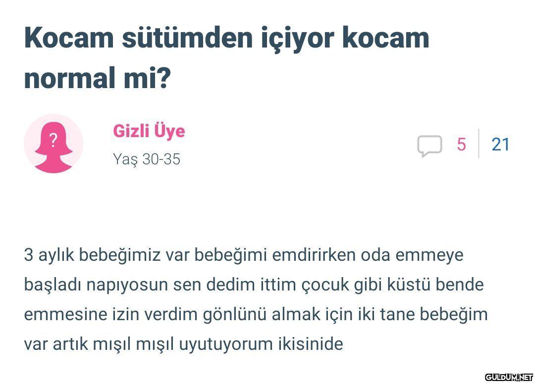 "   Kocam sütümden içiyor...
