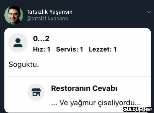 " Tatsızlık Yaşansın...