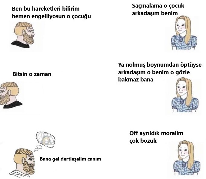 " Saçmalama o çocuk...
