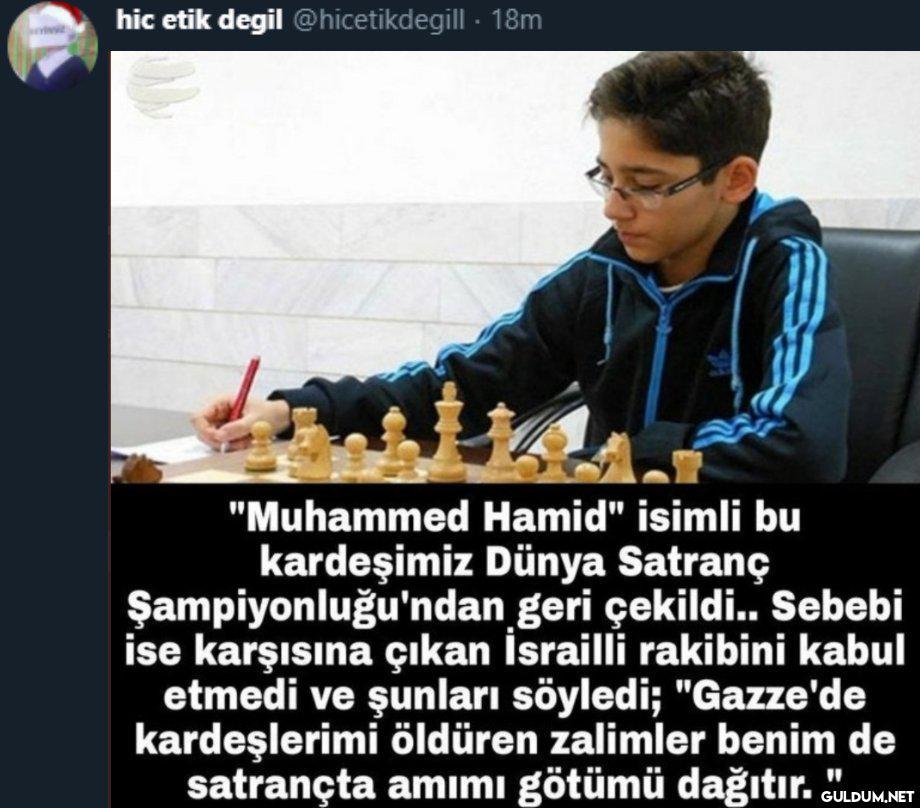 " hic etik degil...