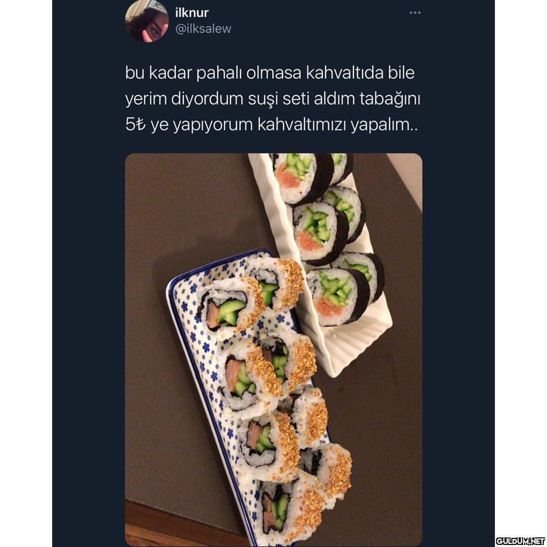 " ben de aldım pirincinden...