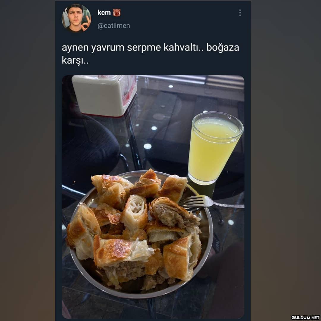 " Yalnız şunun verdiği tat...