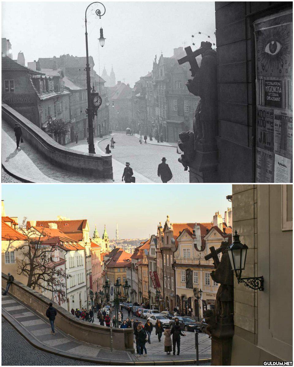 "Prague 1910 vs 2020...