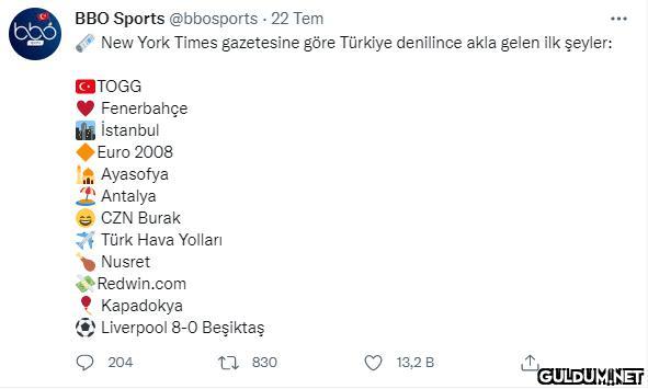 Herkesin bildiği liste...