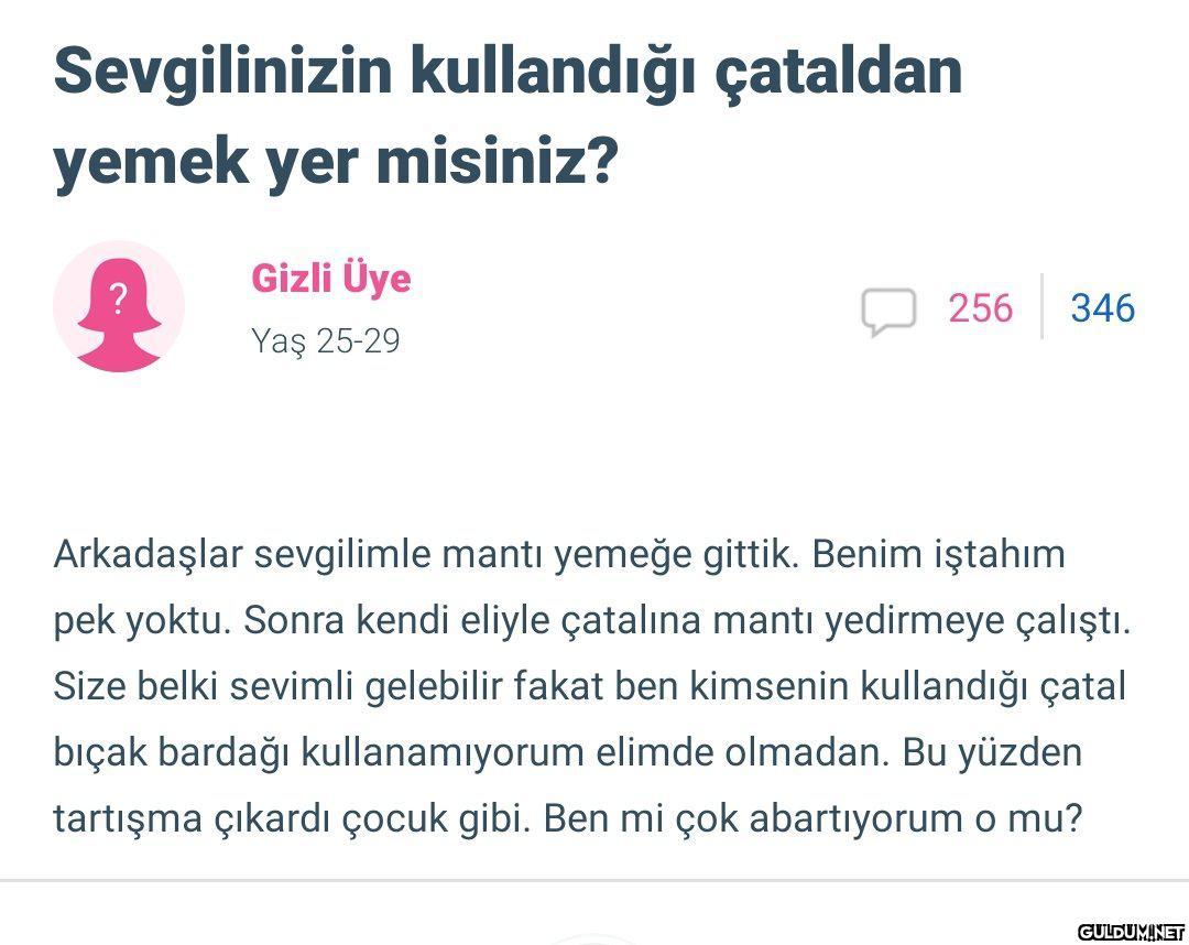 Sevgilinizin kullandığı...