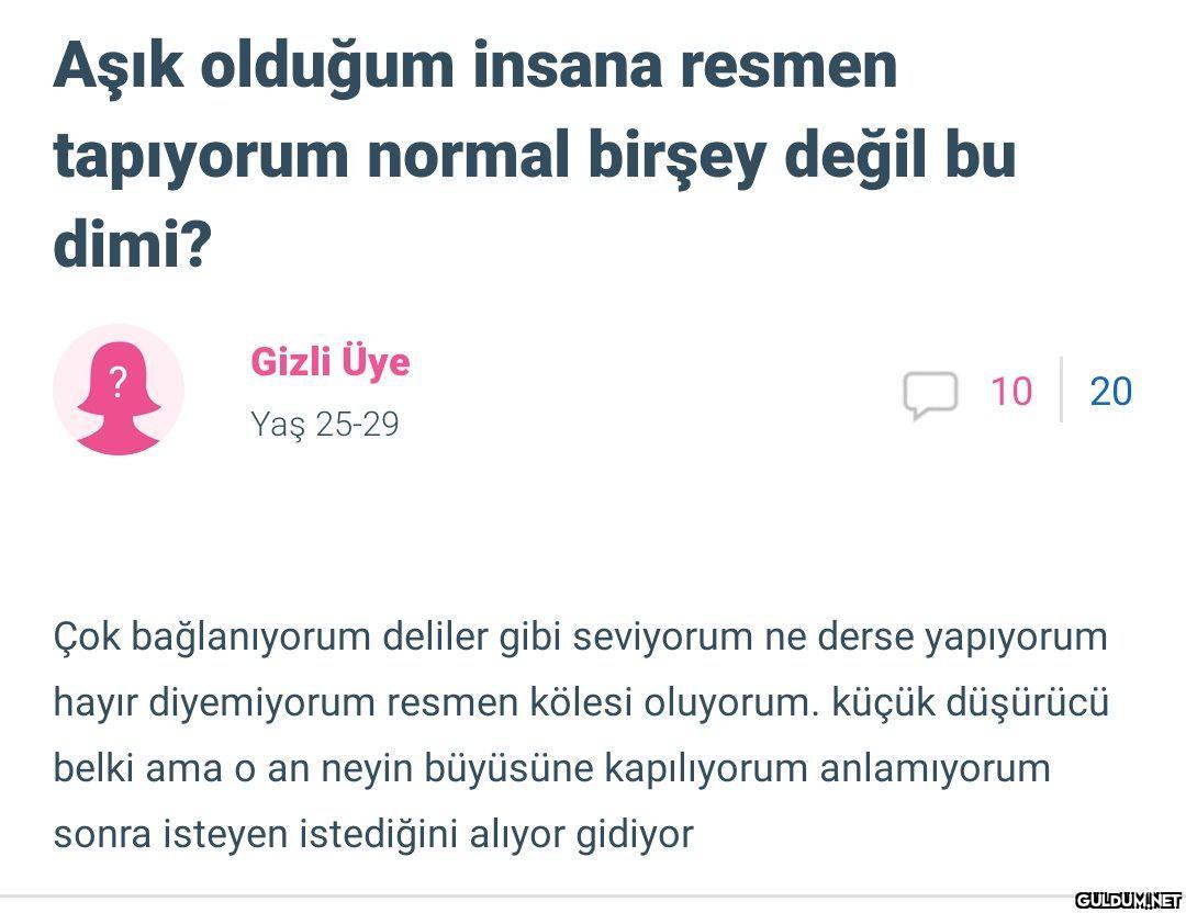 Aşık olduğum insana resmen...
