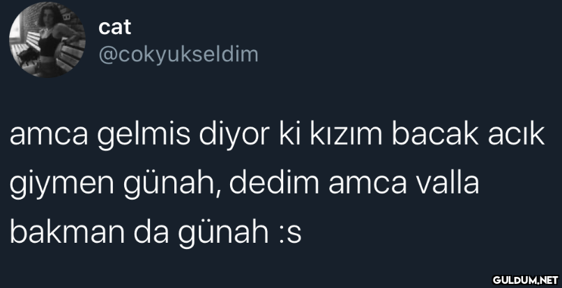 cat @cokyukseldim amca...