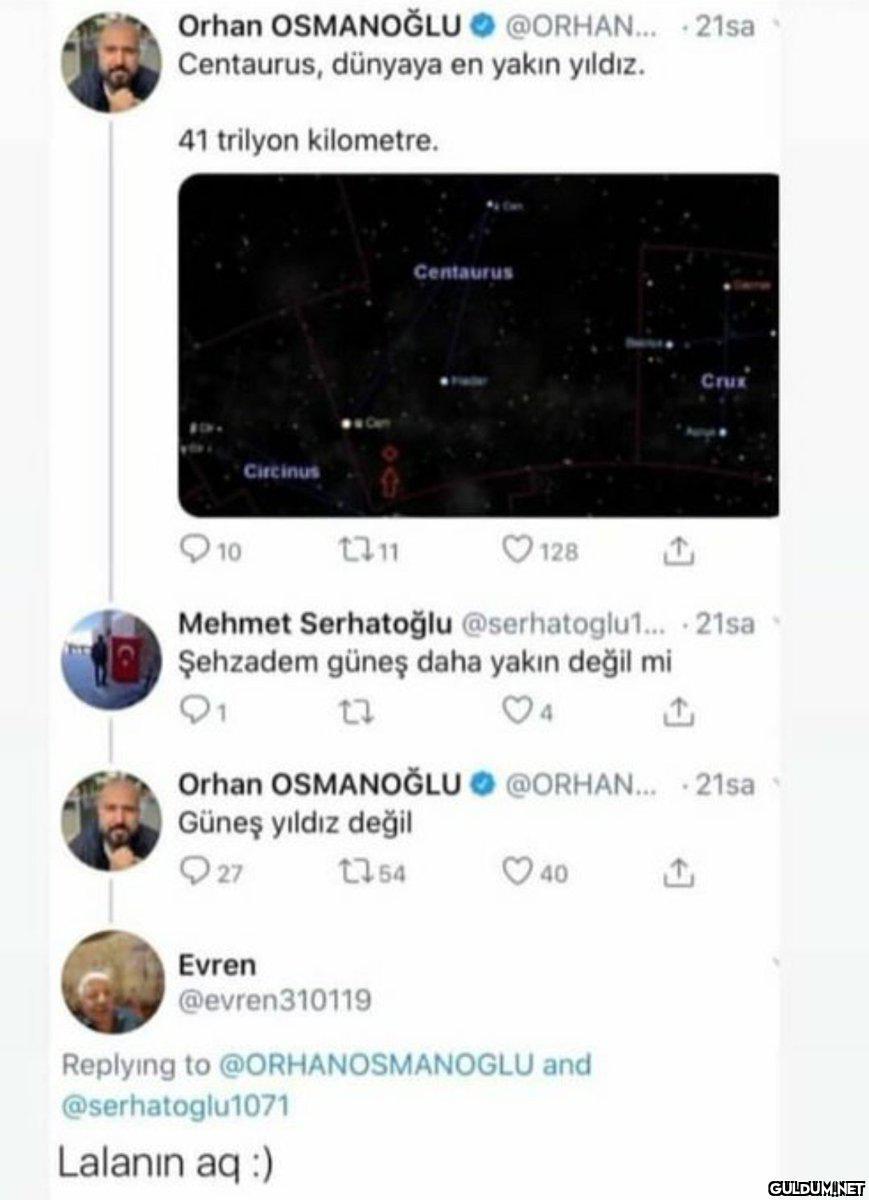 Orhan OSMANOĞLU O @ORHAN....