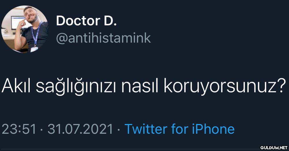Doctor D. @antihistamink...