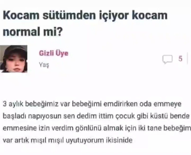 Kocam sütümden içiyor...