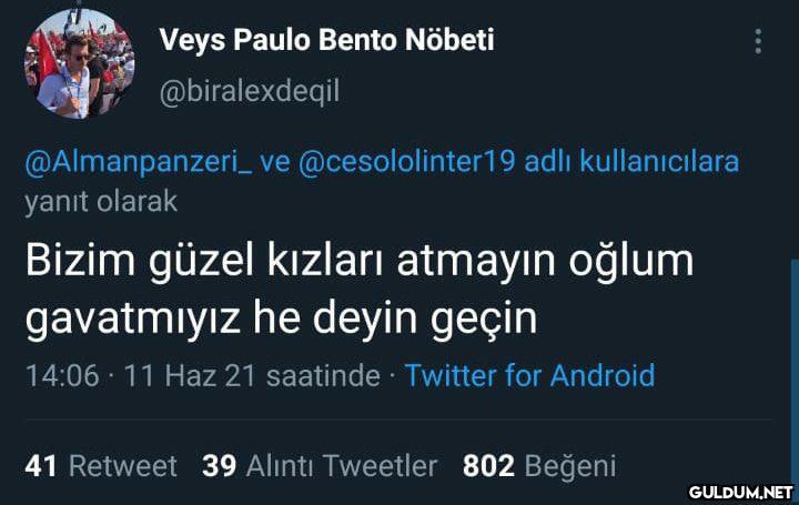 Bir kullanıcı, sosyal...