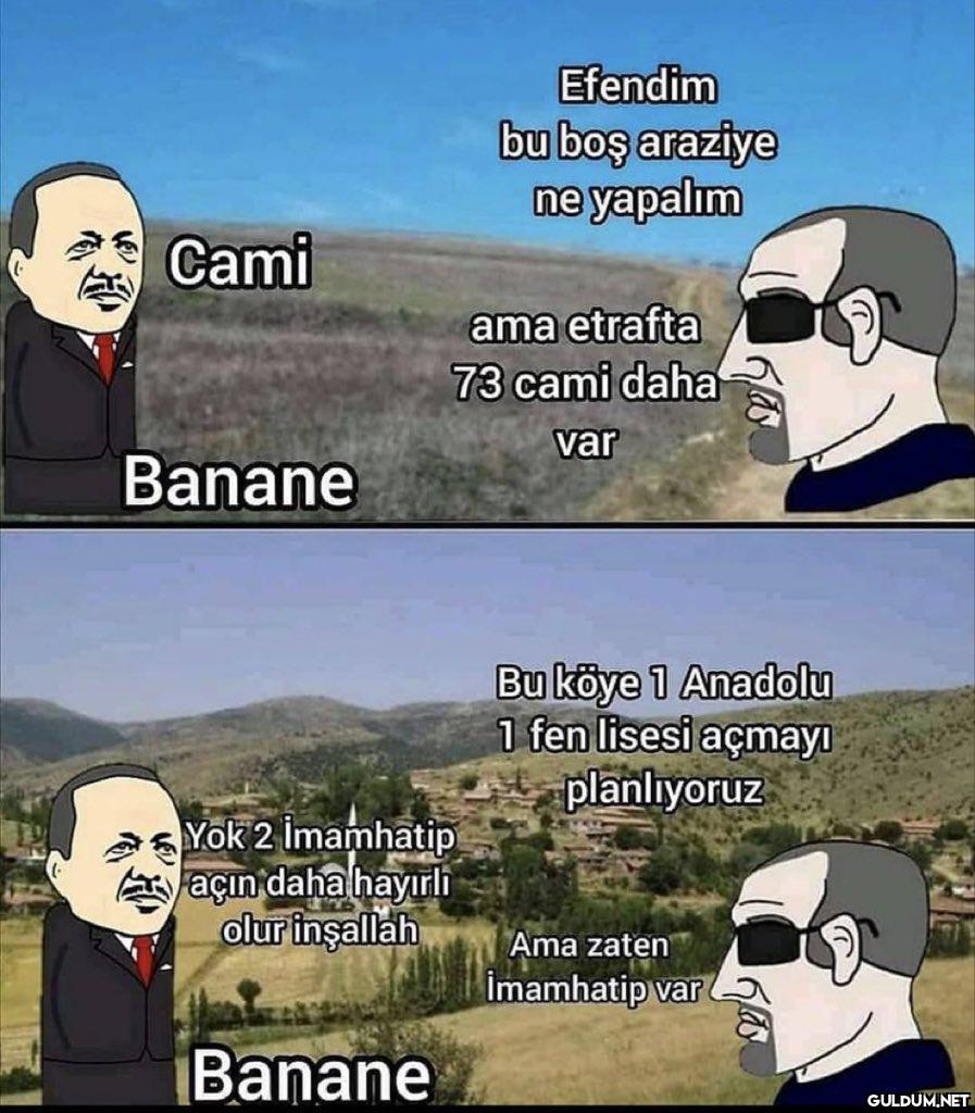 Efendim bu boş araziye ne...