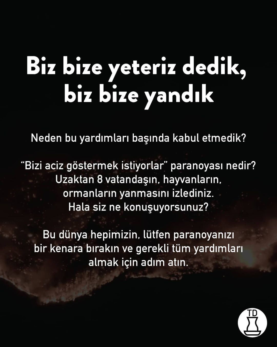 English: To #helpturkey...