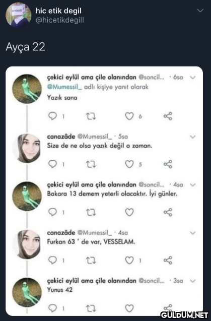 hic etik degil...