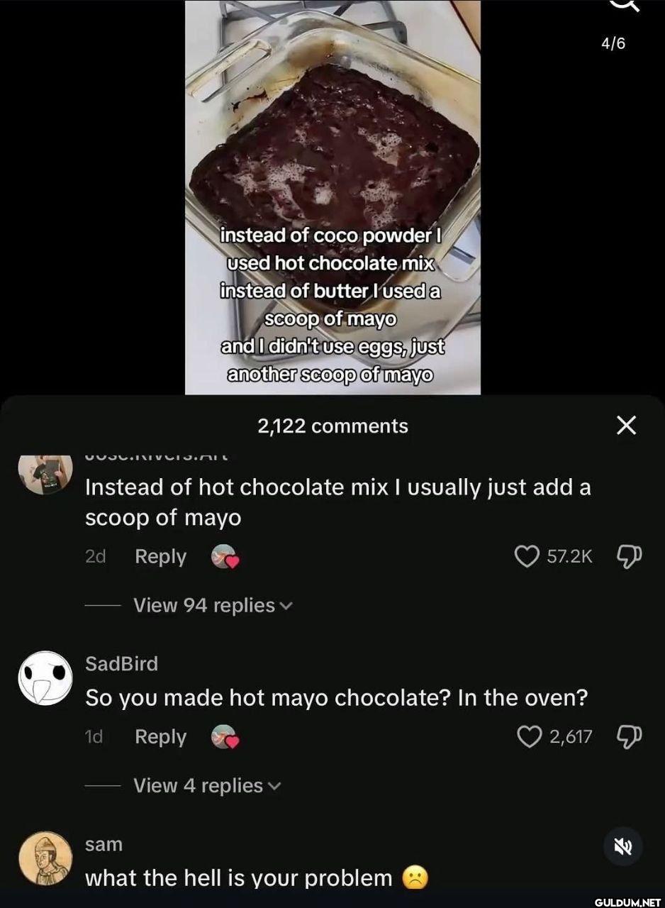 instead of coco powder I...
