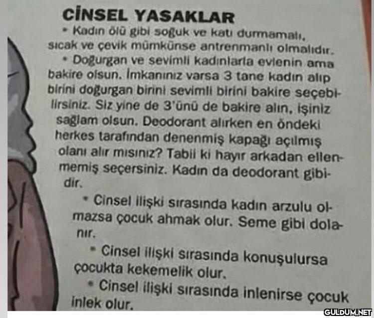 CİNSEL YASAKLAR Kadın ölü...