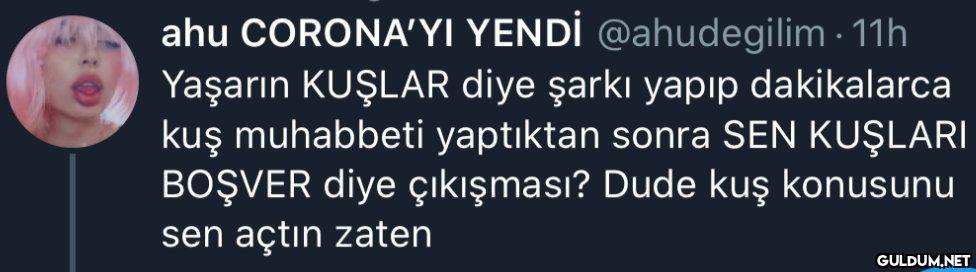 ahu CORONA'YI YENDİ...