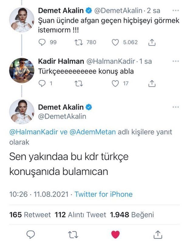 O kadar haklı ki    Demet...