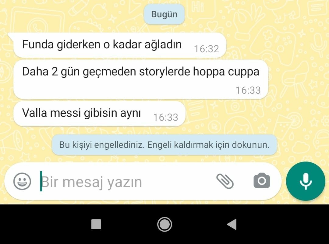 Henüz buna hazır değildim ...
