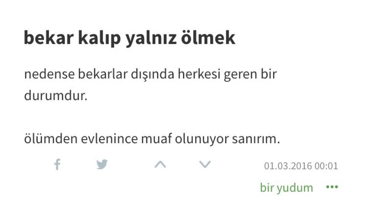 bekar kalıp yalnız ölmek...