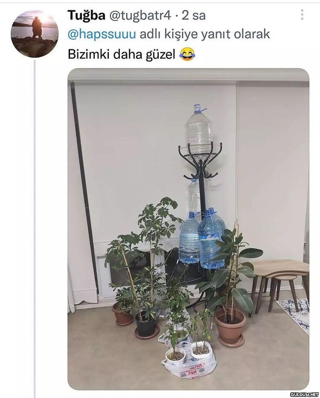 çiçekler kurumasın diye...