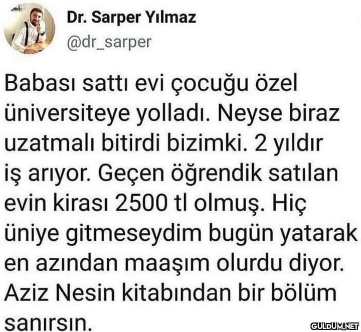 Dr. Sarper Yılmaz...