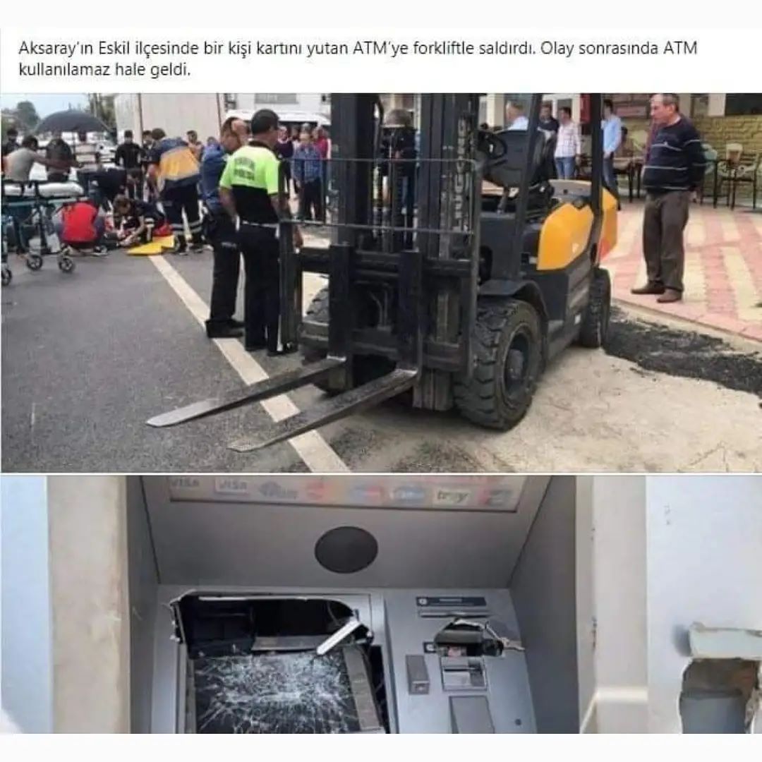 Savaşı forklift ile...