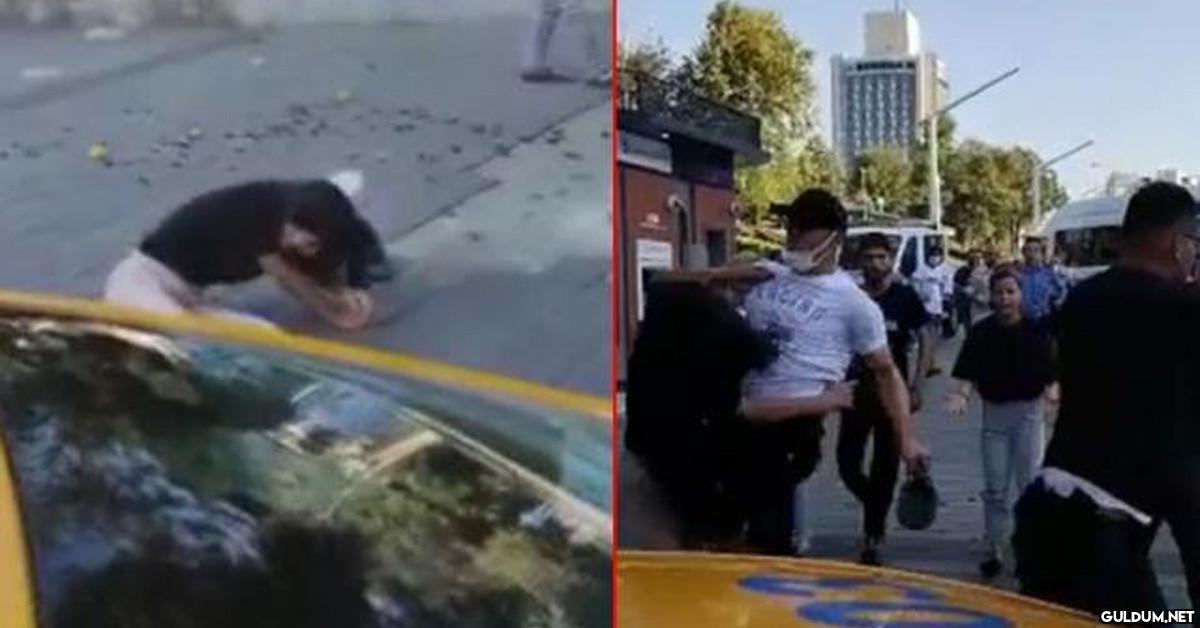 Taksim'de tezgahını vermek...