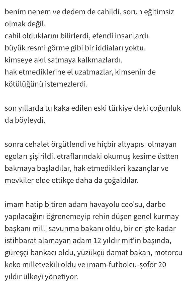 türkiye'nin çöküş nedeni...