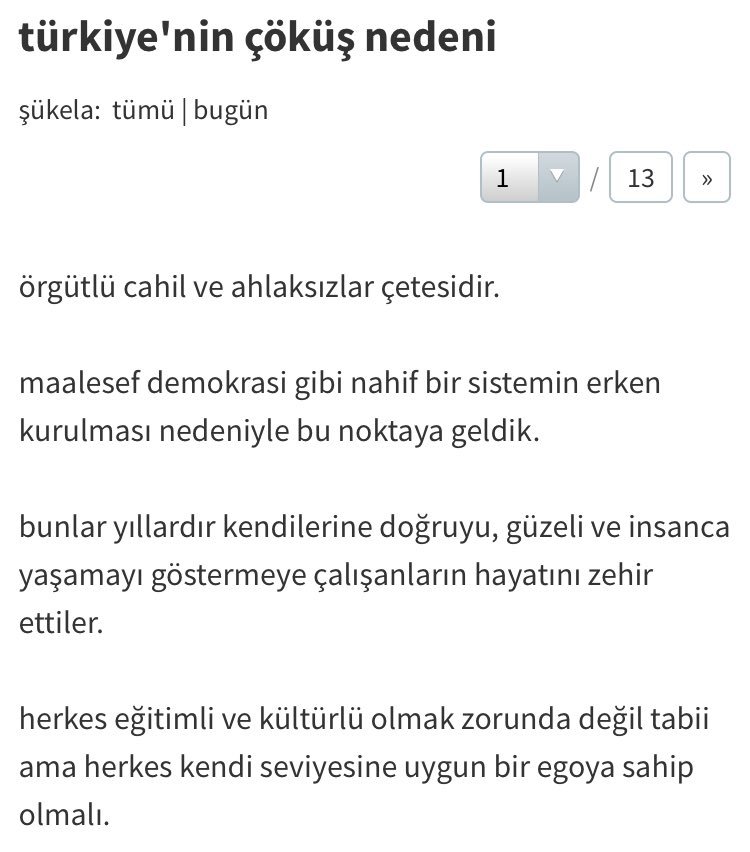 türkiye'nin çöküş nedeni...
