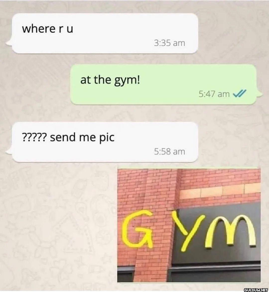 where r u at the gym!...