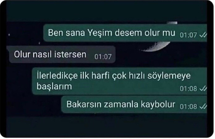 Ben sana Yeşim desem olur...