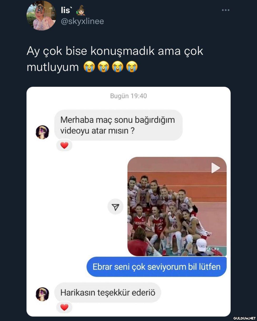 lis ... @skyxlinee Ay çok...