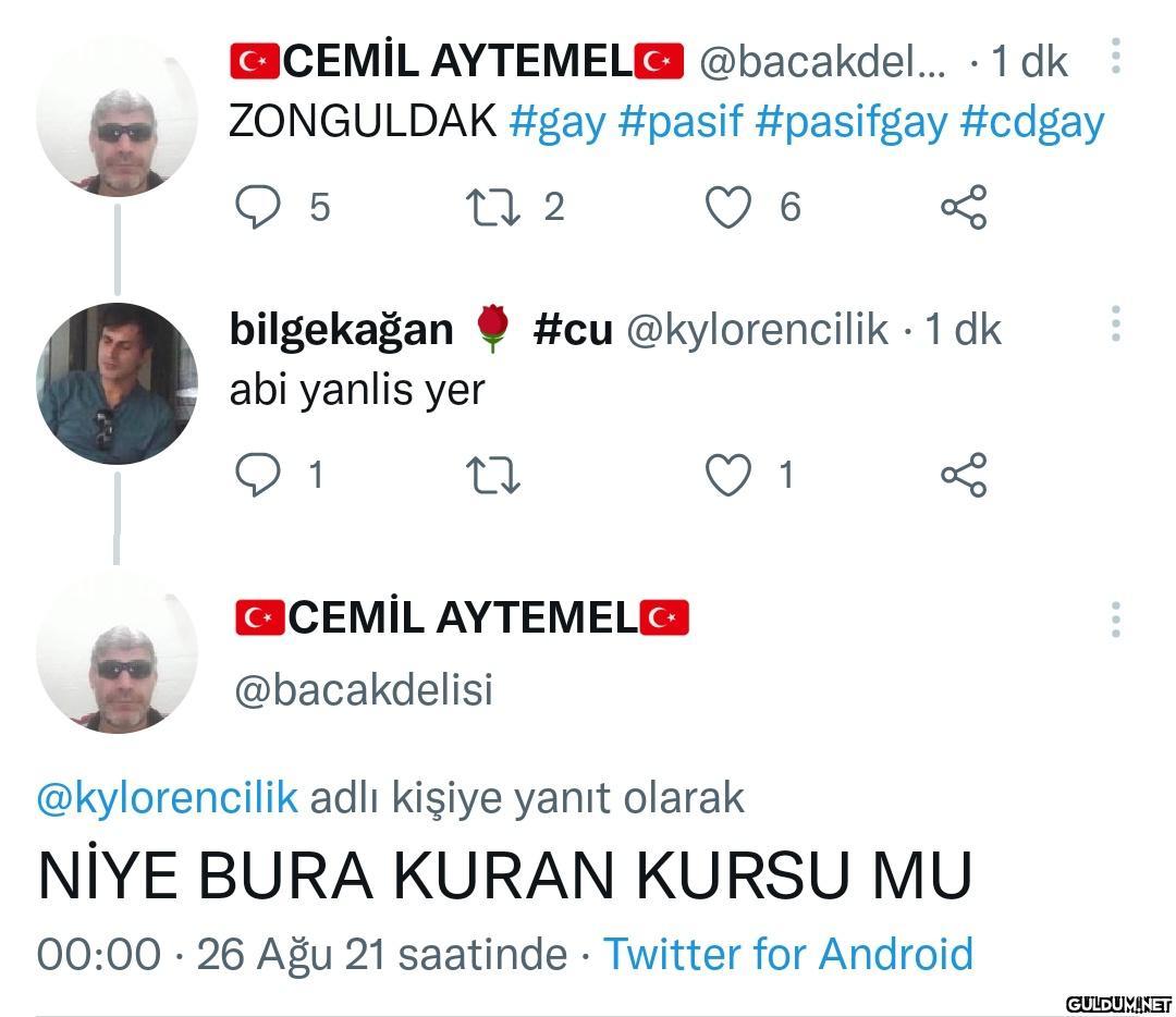 CEMİL AYTEMEL@ @bacakdel... · 1 dk: ZONGULDAK gay pasif pasifgay cdgay  27 2 6 cu @kylorencilik · 1 dk bilgekağan abi... - Guldum.net - Caps arama  motoru