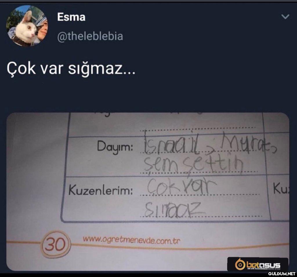Esma @theleblebia Çok var...