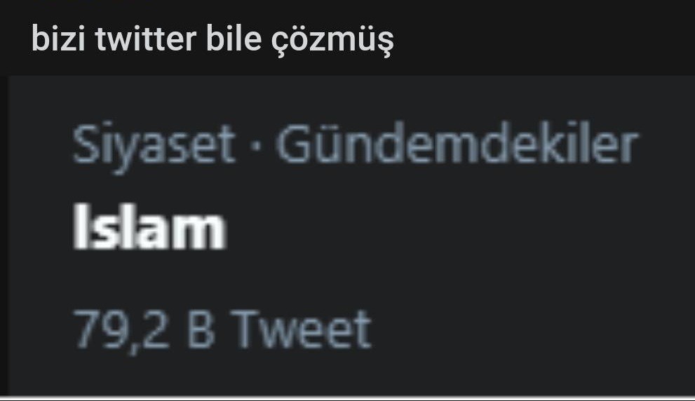 bizi twitter bile çözmüş...