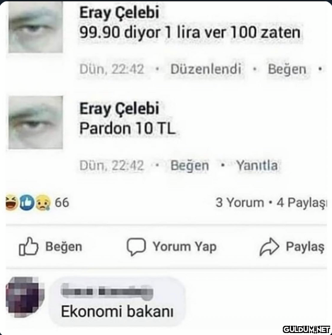 Eray Çelebi 99.90 diyor 1...