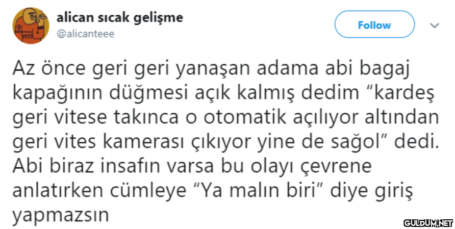 alican sıcak gelişme...