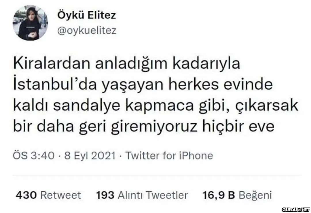 Çok haklı bir tweet  Öykü...